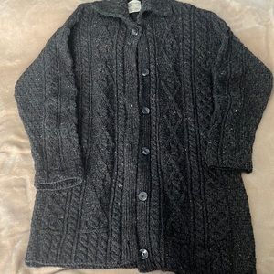 Kilronan knitwear cardigan, size large, unisex, dark gray